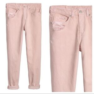 H&M & DENIM Boyfriend Low Jeans Powder pink sz24